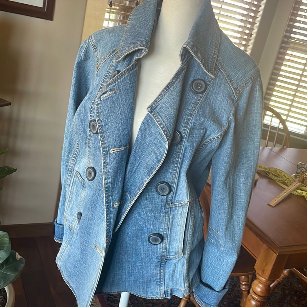 1990's Junction West Double Breasted Denim Jacket